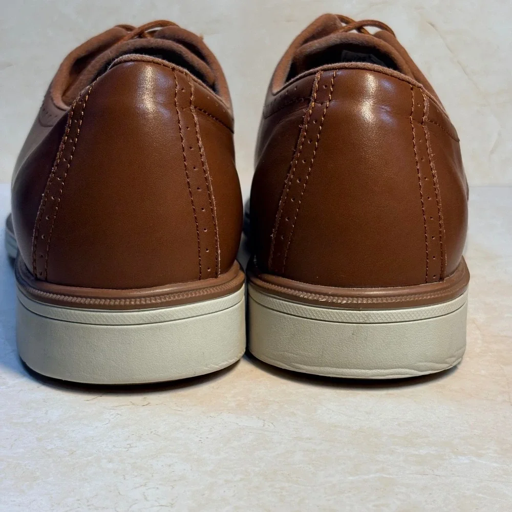 Orthocomfoot Mens Brown Leather Derby Shoes OFLK01B Size EU 46 US 12-12.5